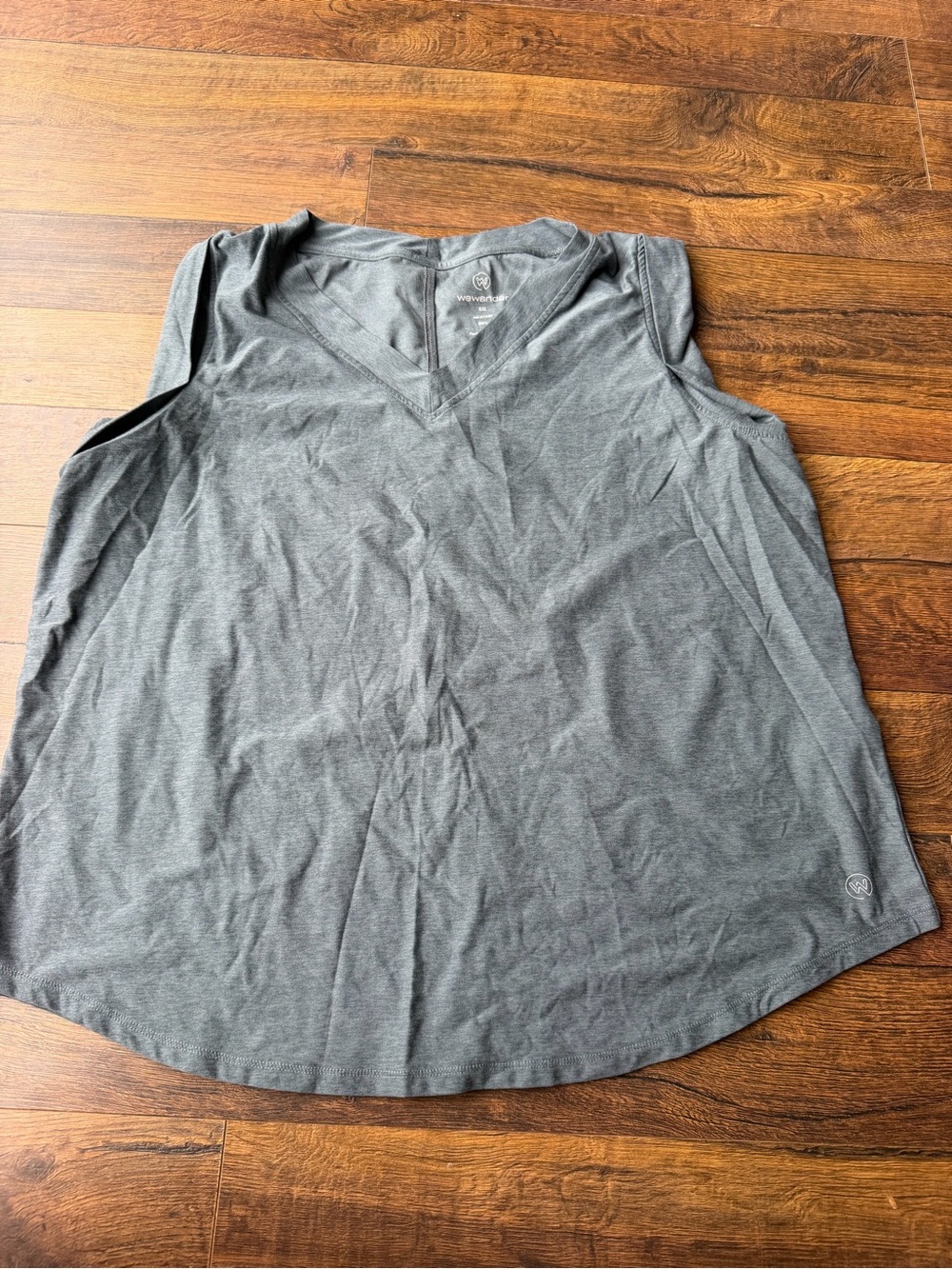 Wander Heathered Gray/Teal Logo Tee - Wander